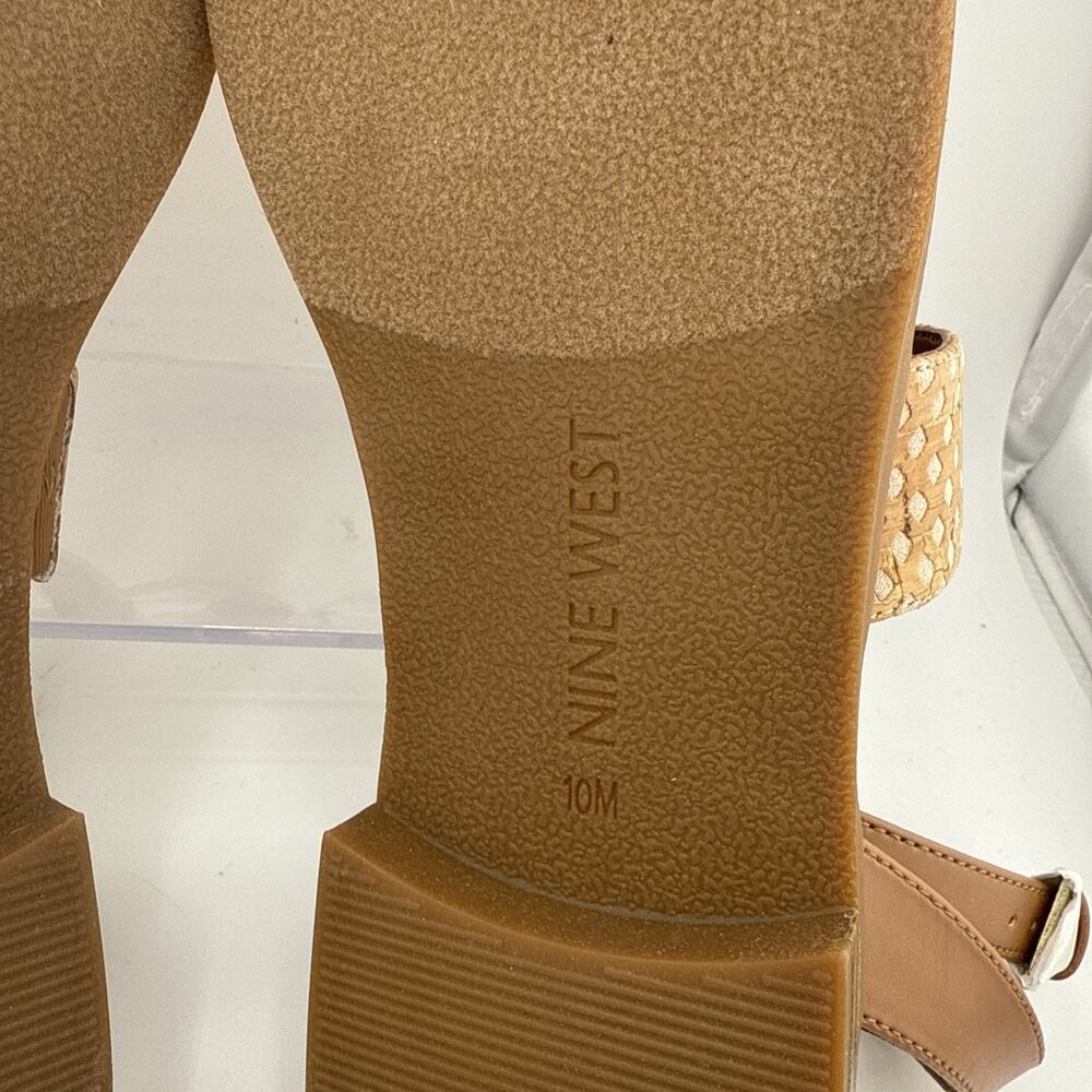 Nine West Xenosa Womens Beige Brown Sandals Size 10 NWB - Picture 9 of 11